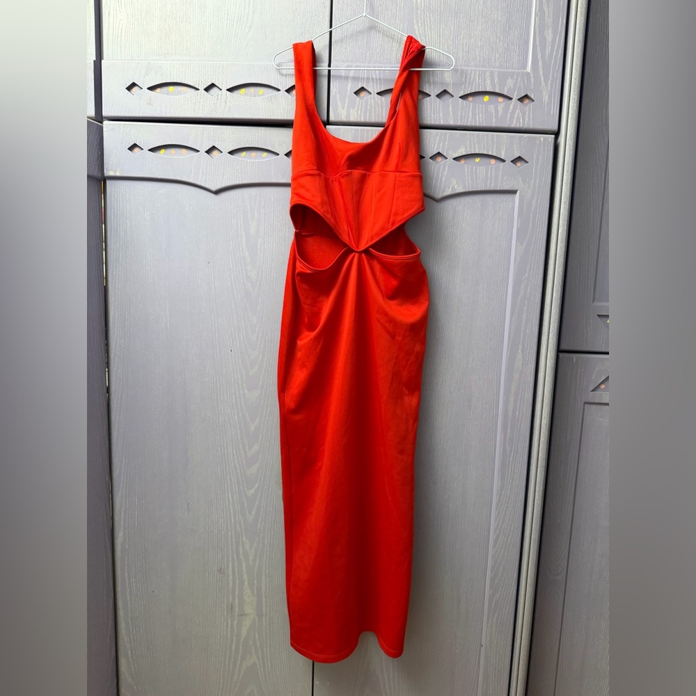 ASOS Red Cutout Maxi Dress